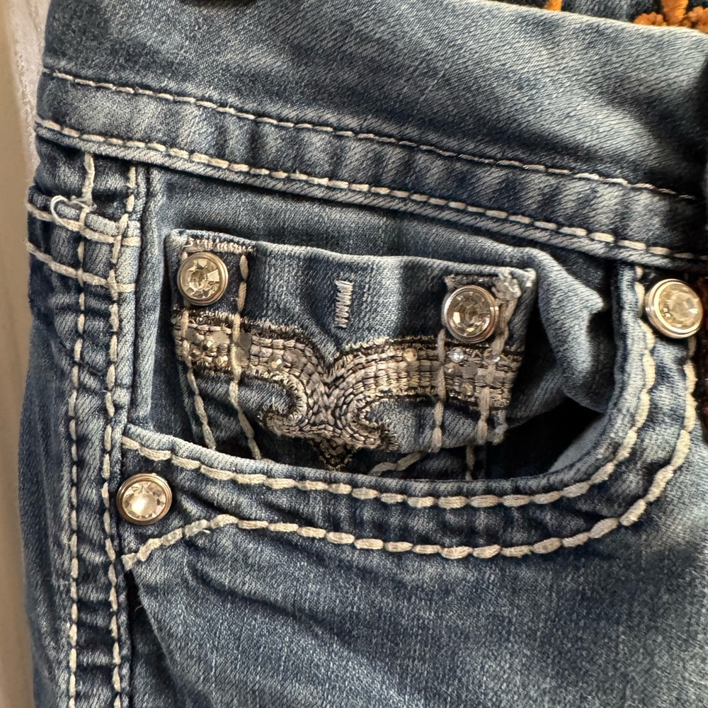 Rock Revival Women's Sherry Skinny Jeans size 30 with Contrast Stitching - Picture 3 of 5